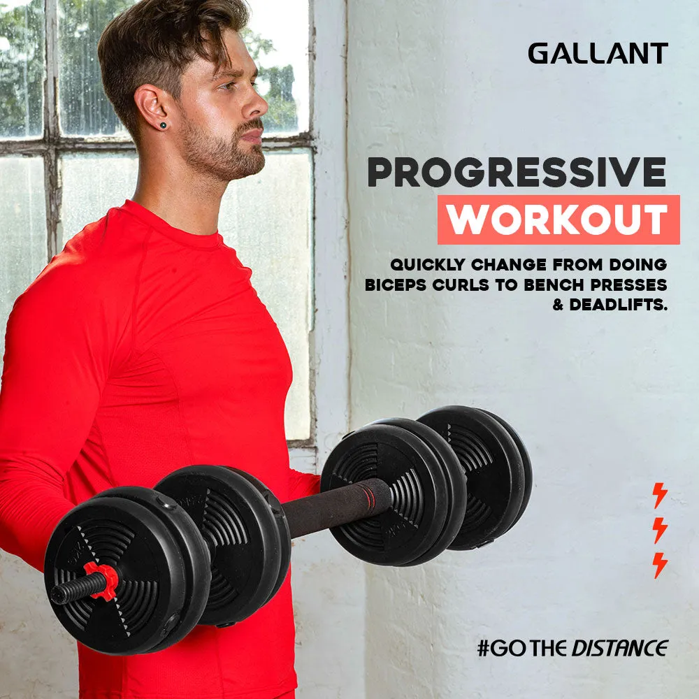 30kg Adjustable Dumbbell and Barbell Set - Adjustable Weight Set