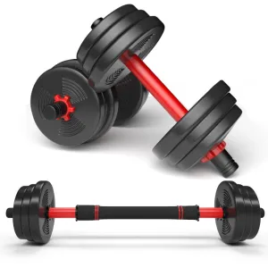 30kg Adjustable Dumbbell and Barbell Set - Adjustable Weight Set