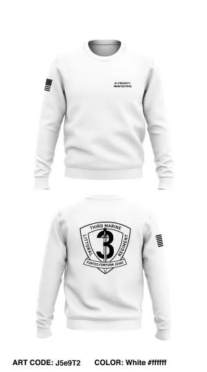 3D Marine Littoral Regiment Core Men's Crewneck Performance Sweatshirt - J5e9T2