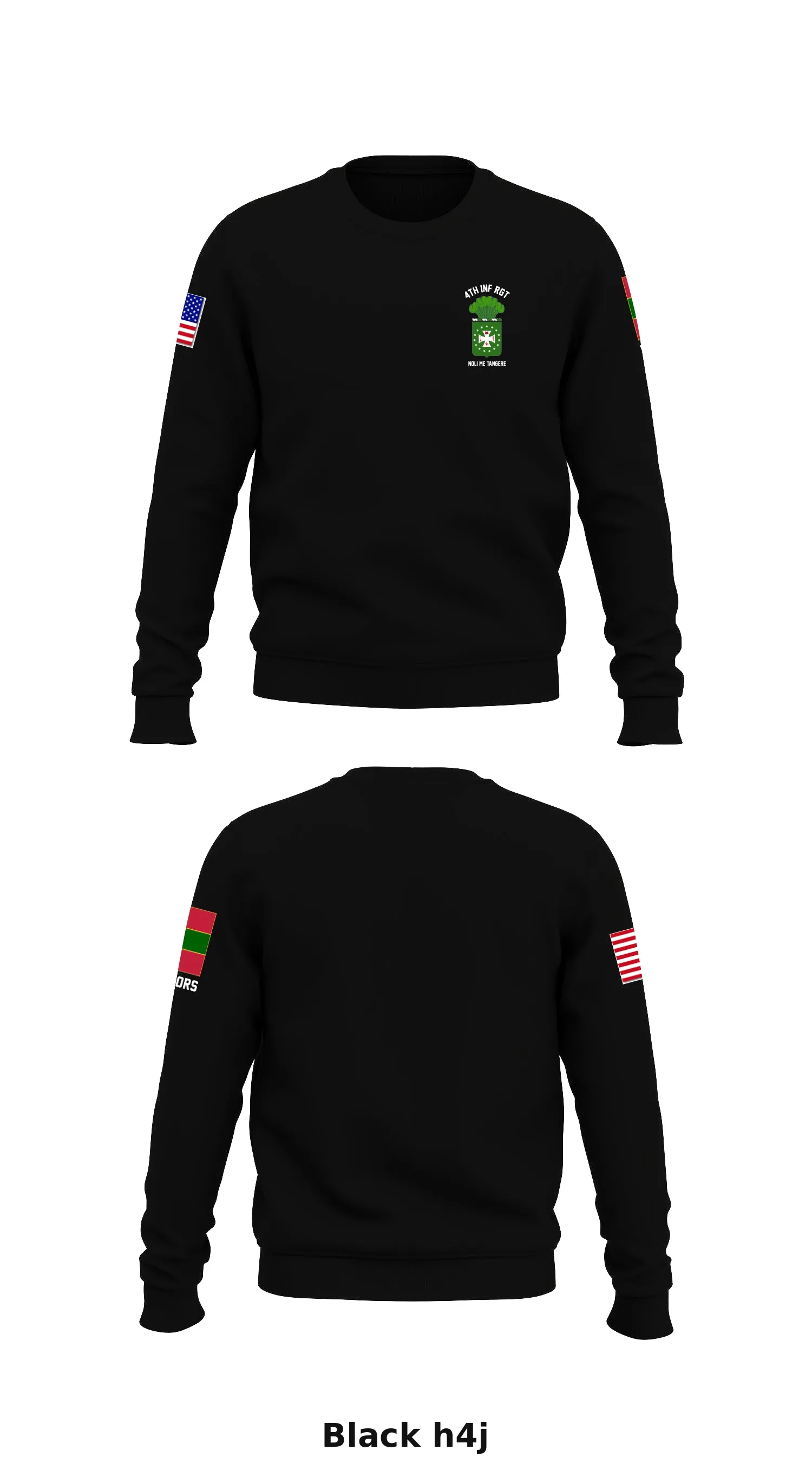 4th Infantry Regiment Veteran's Association Store 1 Core Men's Crewneck Performance Sweatshirt - h4j