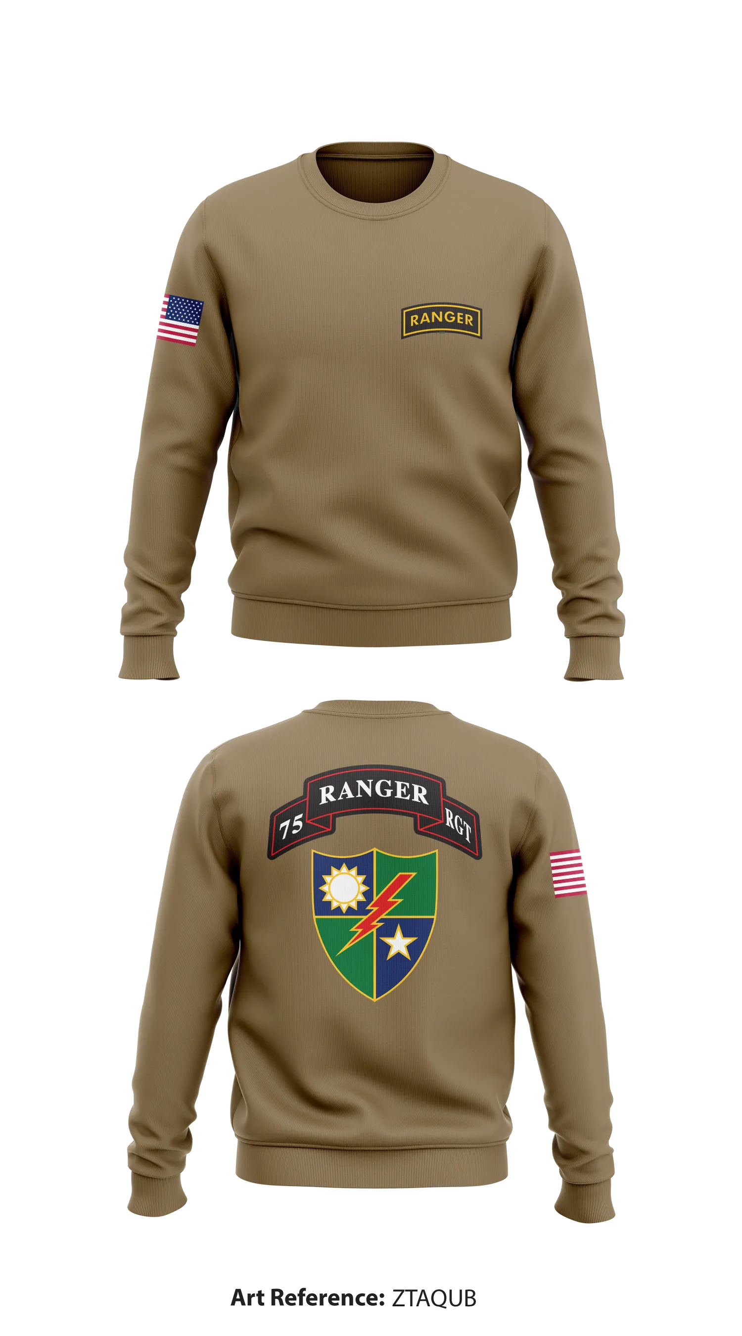 75 Ranger Regiment Store 1 Core Men's Crewneck Performance Sweatshirt - zTaqub