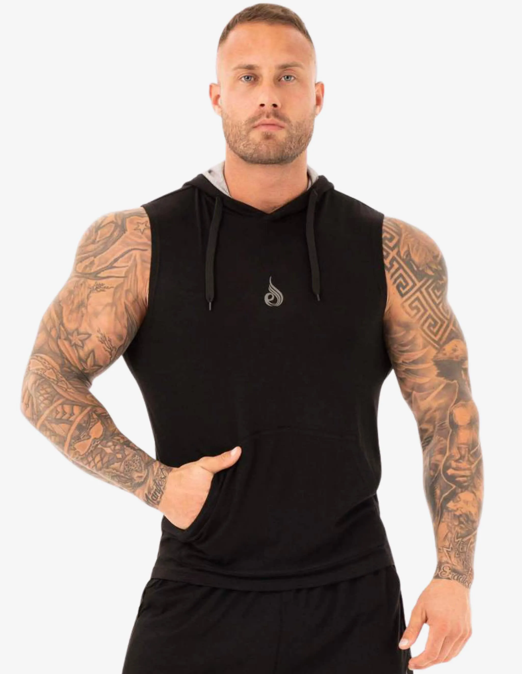 ACTIVE HOODIE TANK BLACK