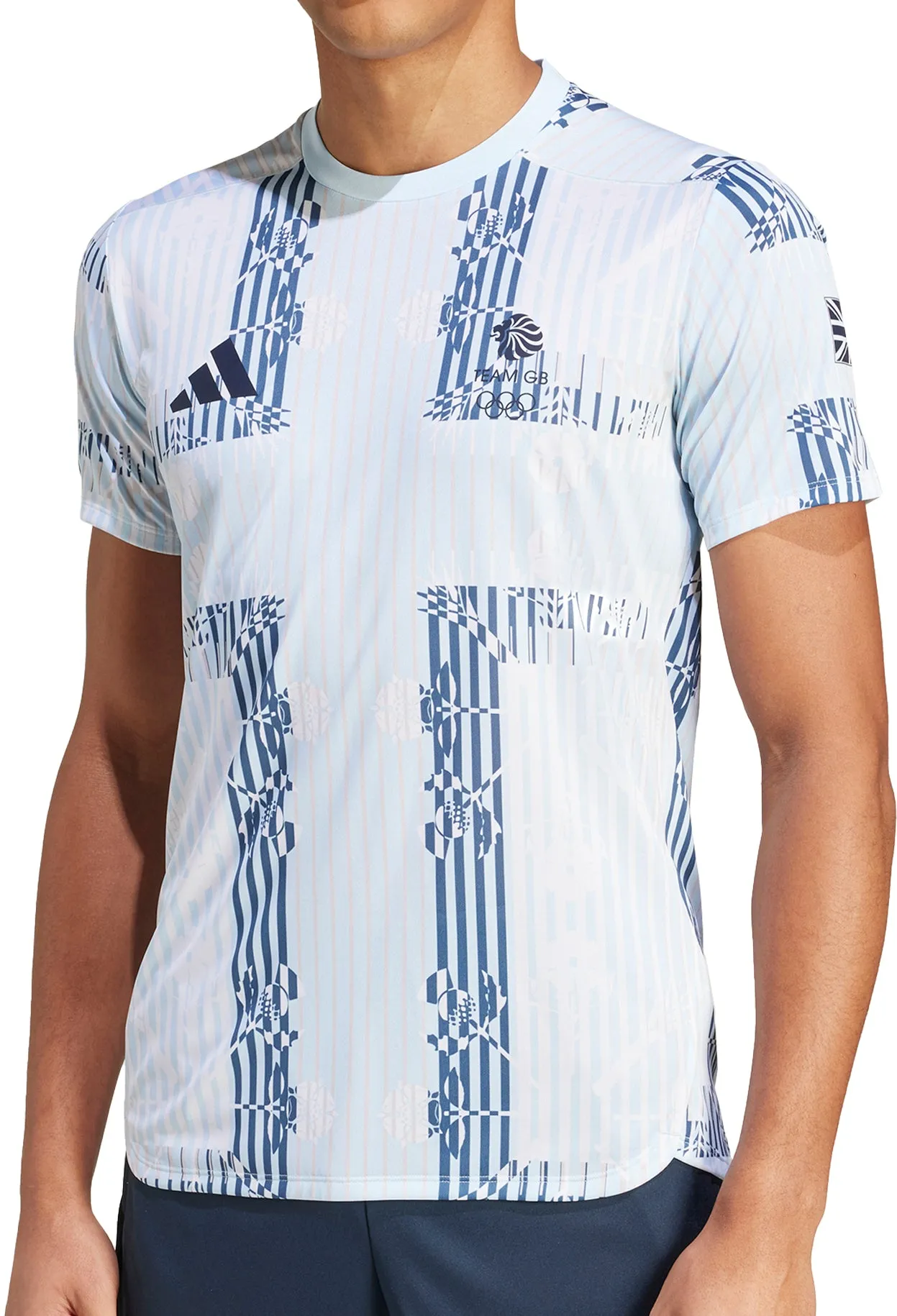 adidas Team GB Short Sleeve Mens Training Top - Blue