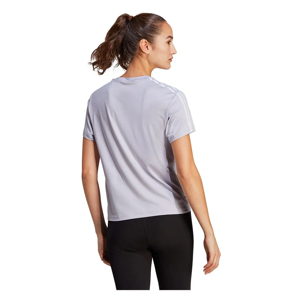 Adidas Women's Essential Training 3 Stripe Tee