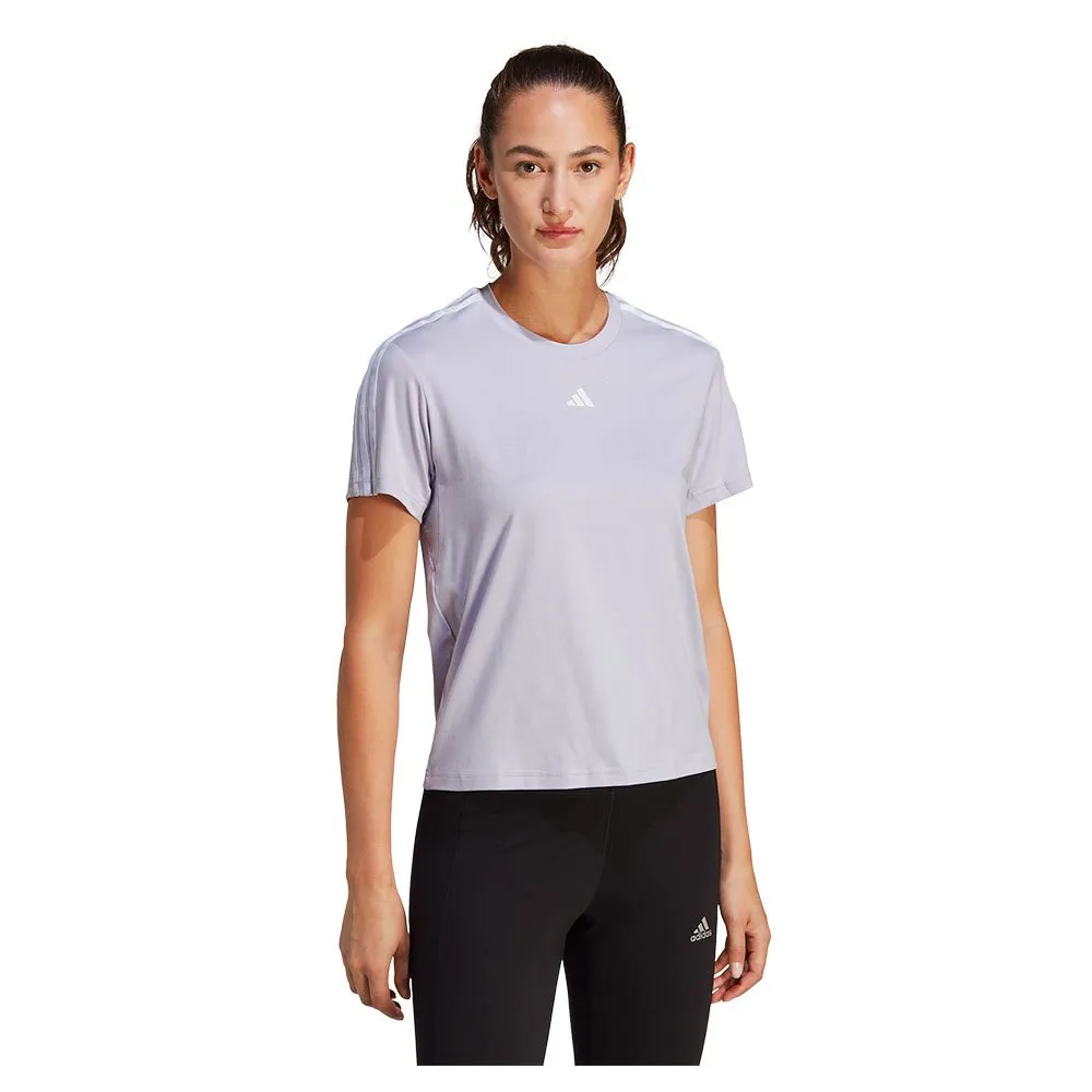 Adidas Women's Essential Training 3 Stripe Tee