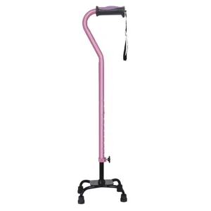 Adjustable Quad Cane for Right or Left Hand Use, Small Base - 1 Each