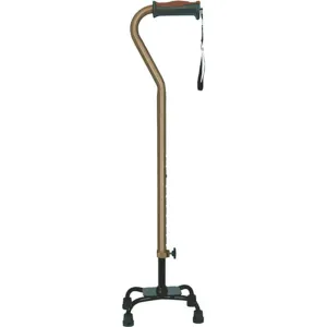 Adjustable Quad Cane for Right or Left Hand Use, Small Base - 1 Each