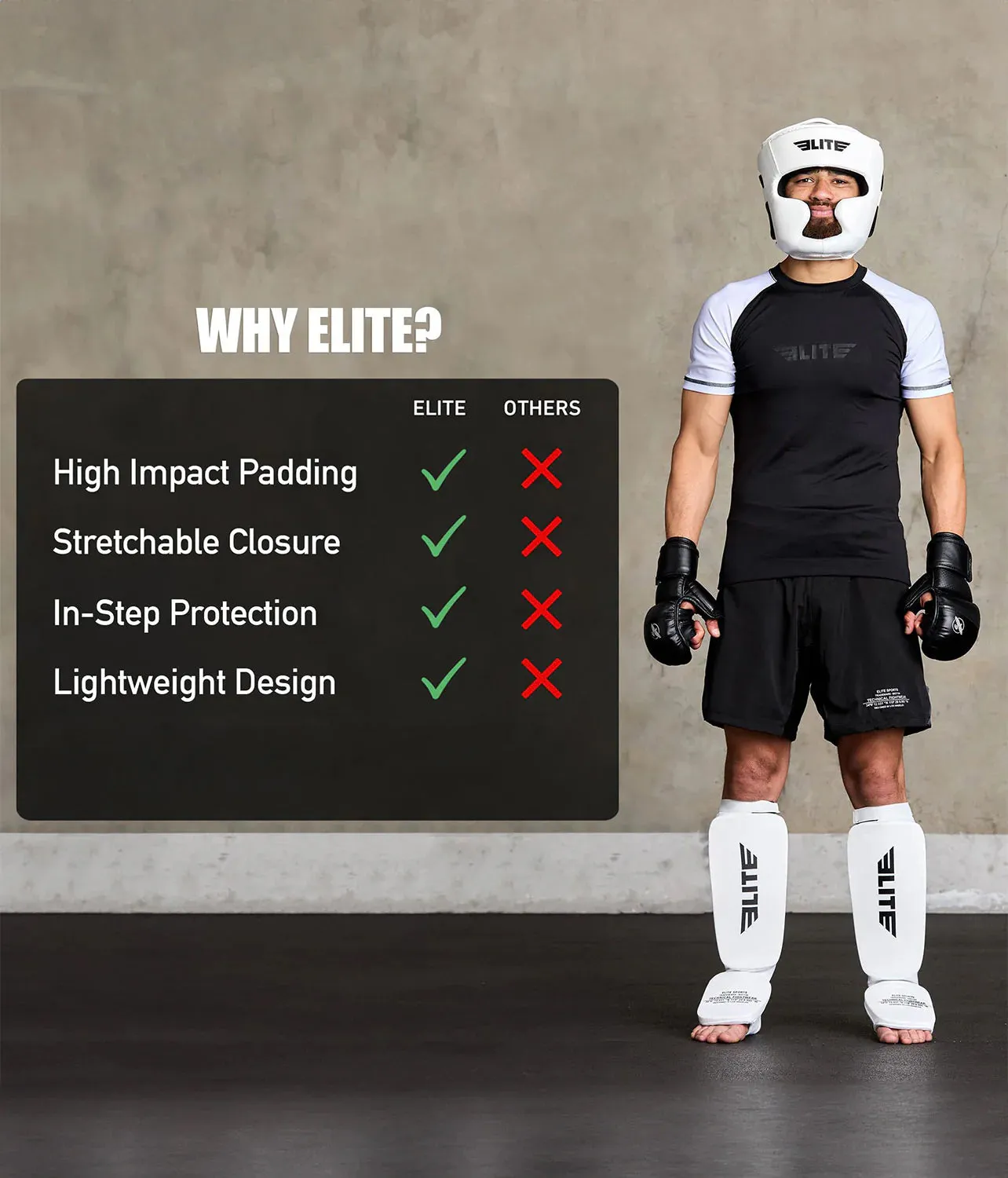 Adults' Standard White Training Shin Guards