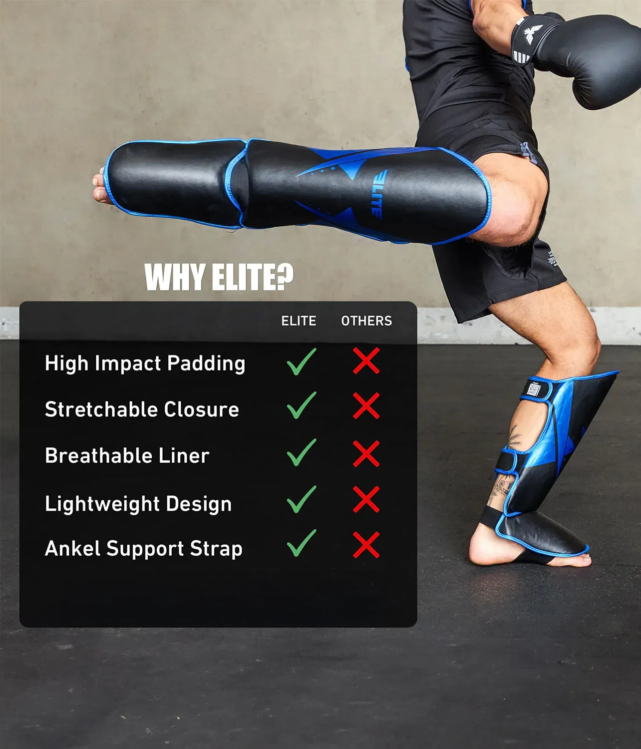 Adults' Star Blue Training Shin Guards