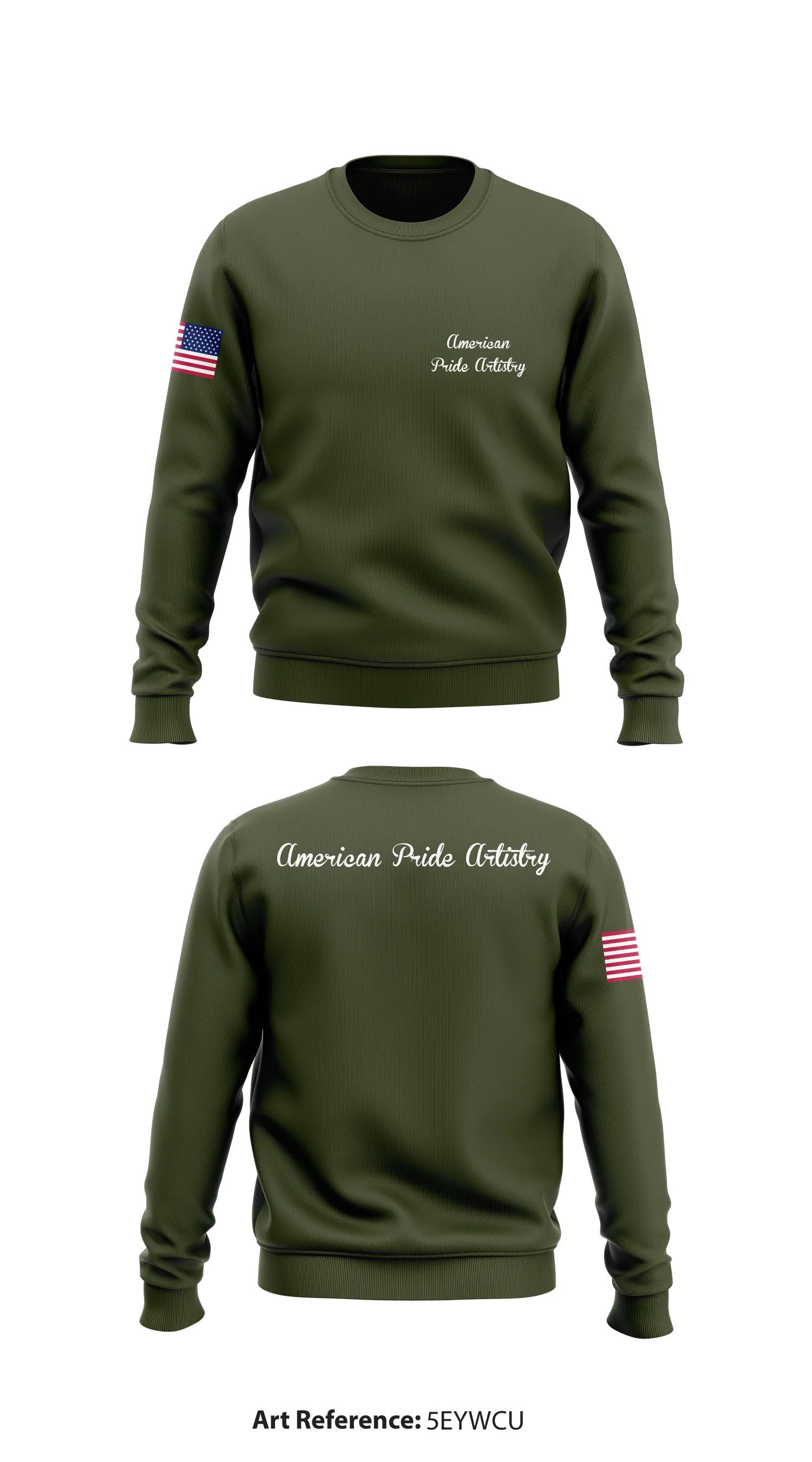 American Pride Artistry Store 1 Core Men's Crewneck Performance Sweatshirt - 5eywCU