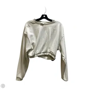 Athletic Sweatshirt Crewneck By Gym Shark In White, Size: M