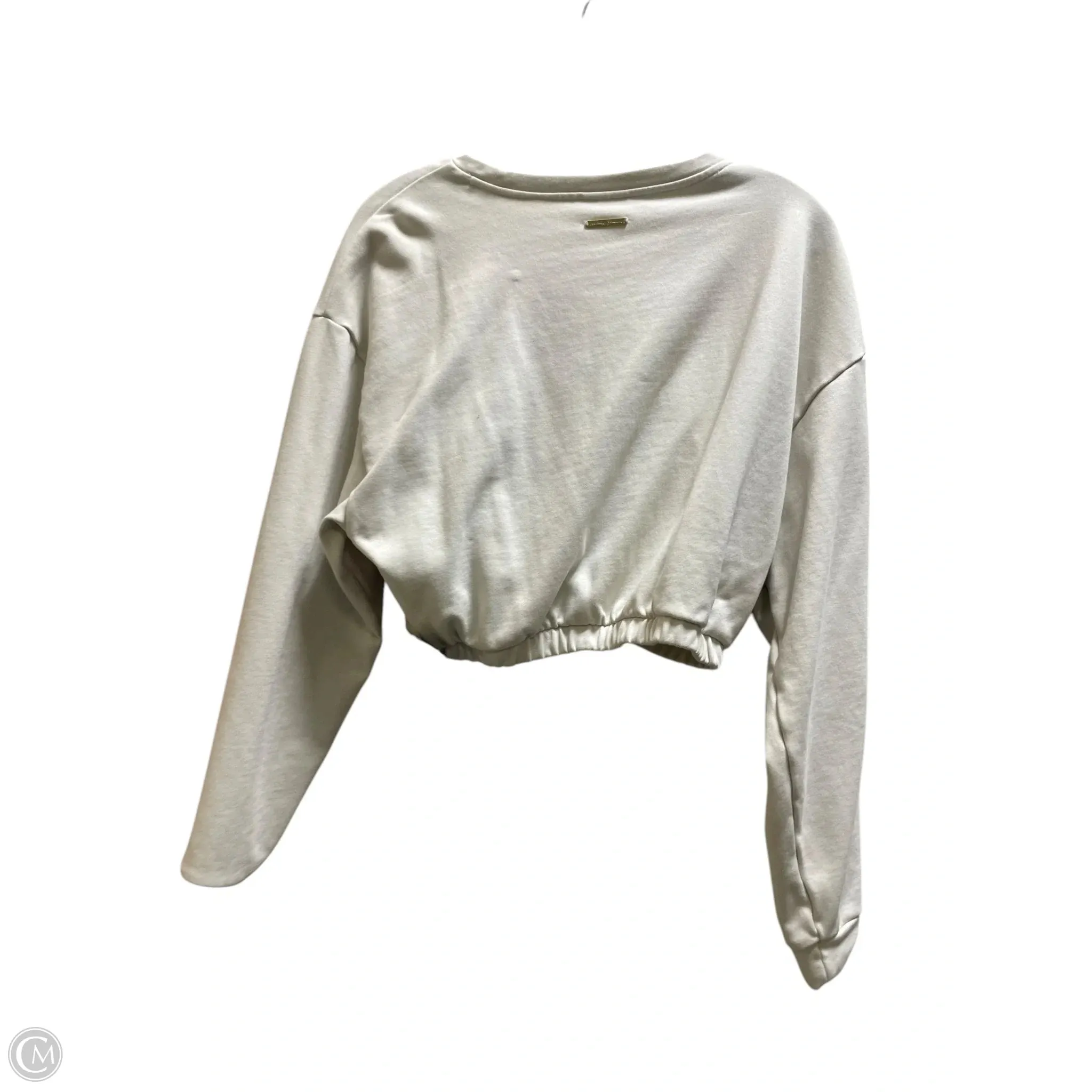 Athletic Sweatshirt Crewneck By Gym Shark In White, Size: M