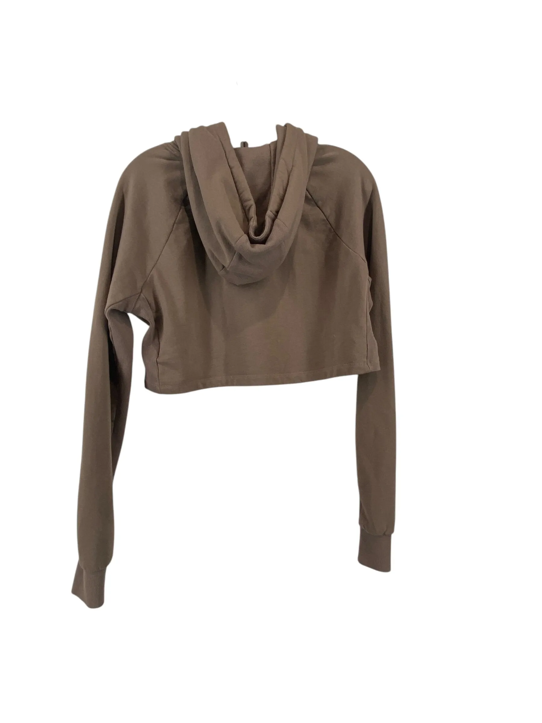 Athletic Top Long Sleeve Hoodie By Gym Shark In Brown, Size: S