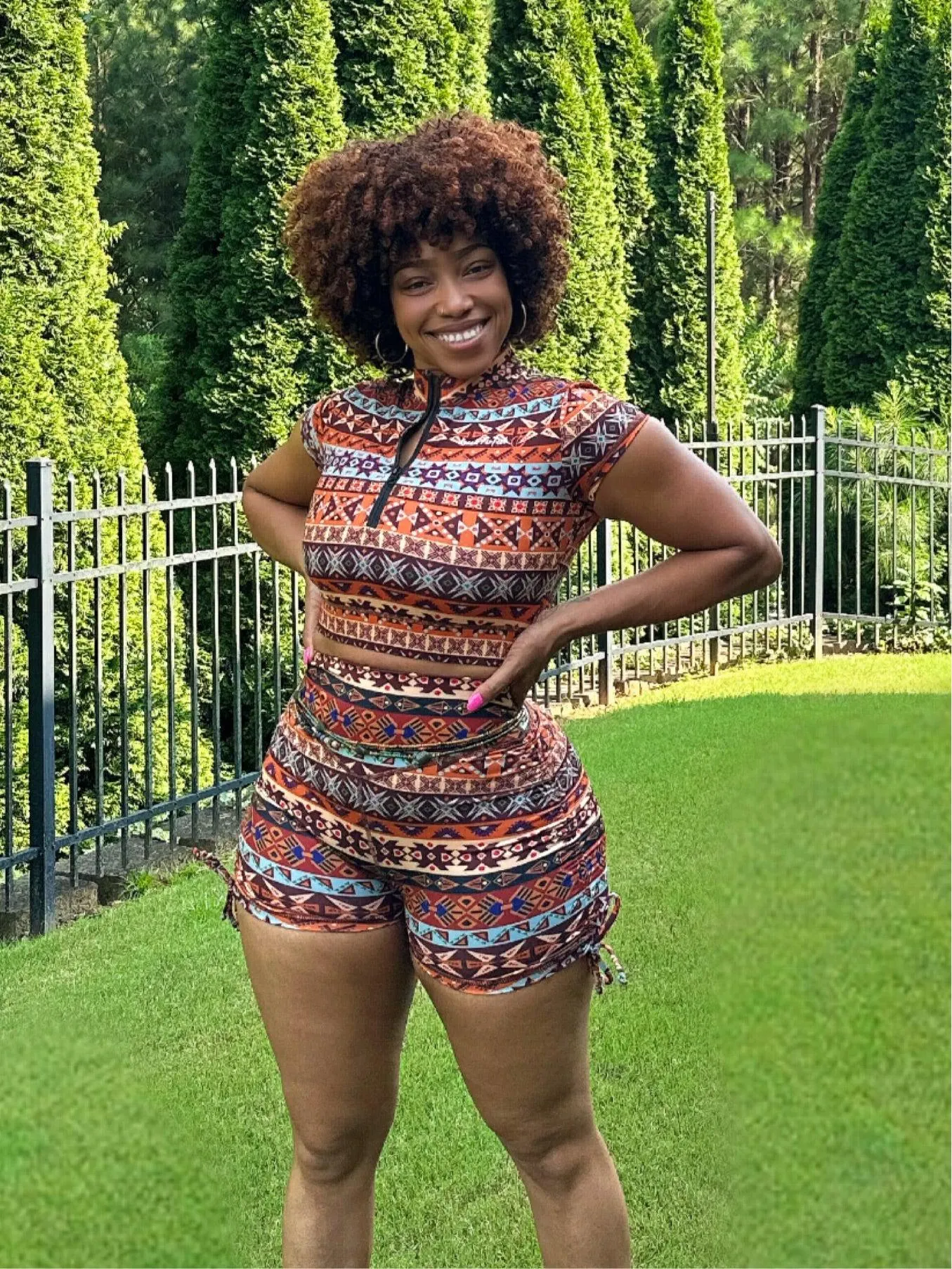 Aztec Queen Fitness Crop Top