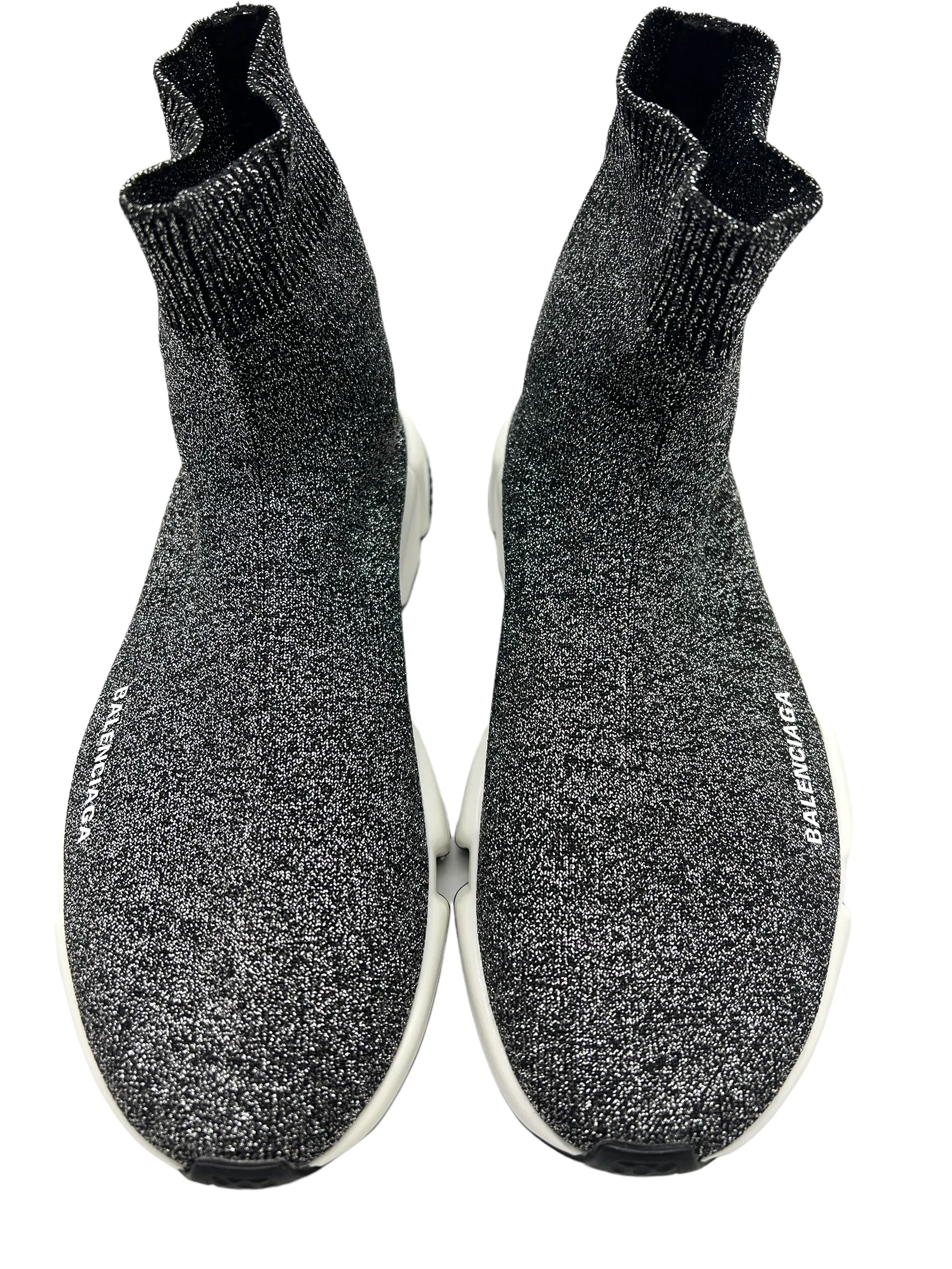 Balenciaga Black Metallic Size 38 Speed Trainers