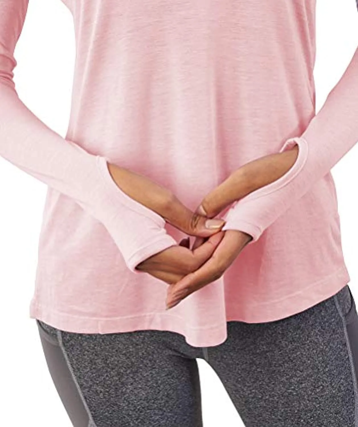 Bestisun Long Sleeve Yoga Workout Tops Lightweight Thumbhole Shirts Athletic Wear for Women