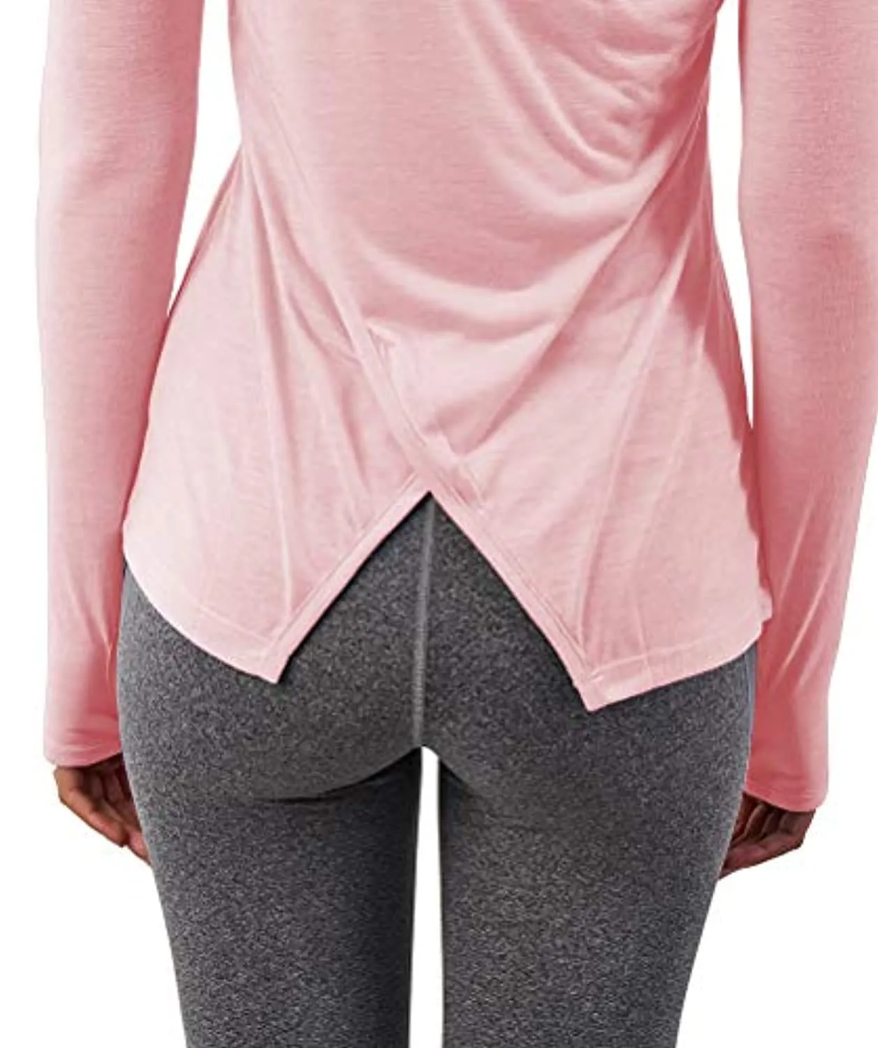 Bestisun Long Sleeve Yoga Workout Tops Lightweight Thumbhole Shirts Athletic Wear for Women