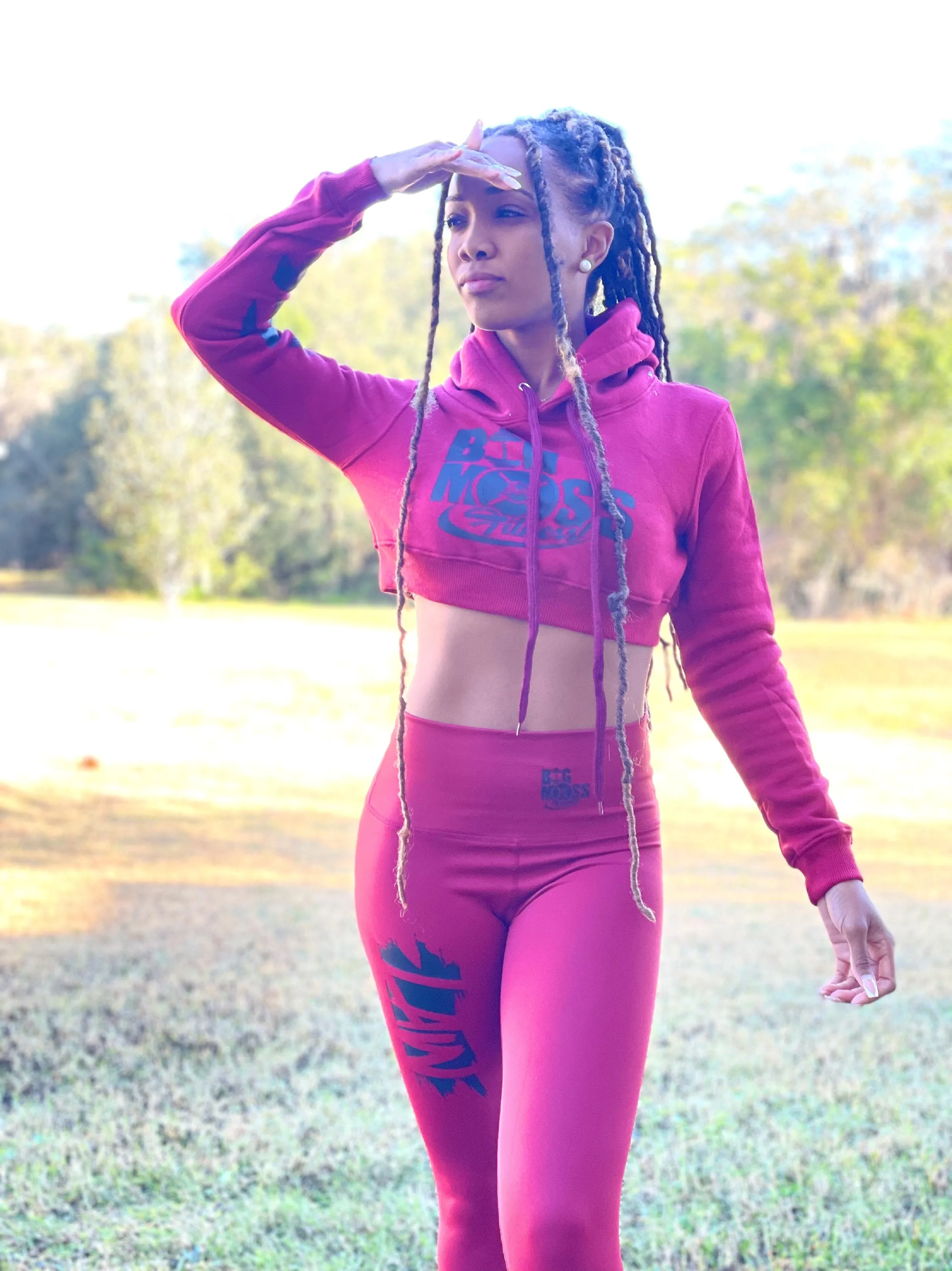 Big Moss Fitness x L.A.W Leggings (Burgundy/Black)