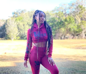 Big Moss Fitness x L.A.W Leggings (Burgundy/Black)