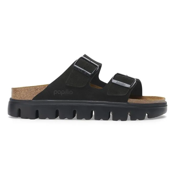BIRKENSTOCK- ARIZONA PLATFORM SUEDE LEATHER SANDAL
