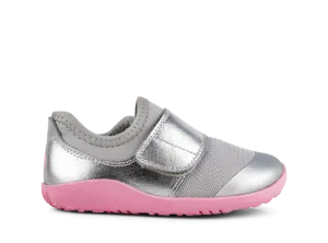 Bobux IW Dimension II  Silver Metallic & Candy Trainers