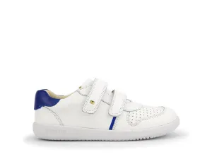 Bobux KP Riley White   Blueberry Trainers