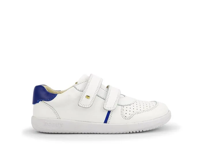 Bobux KP Riley White   Blueberry Trainers