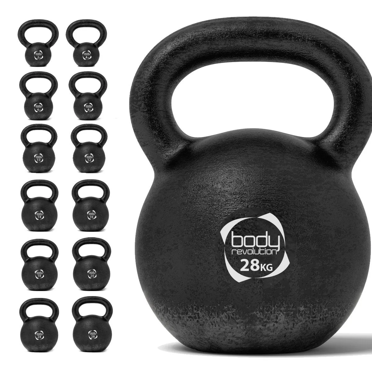 Body Revolution Cast Iron Kettlebells 2 kg - 28 kg