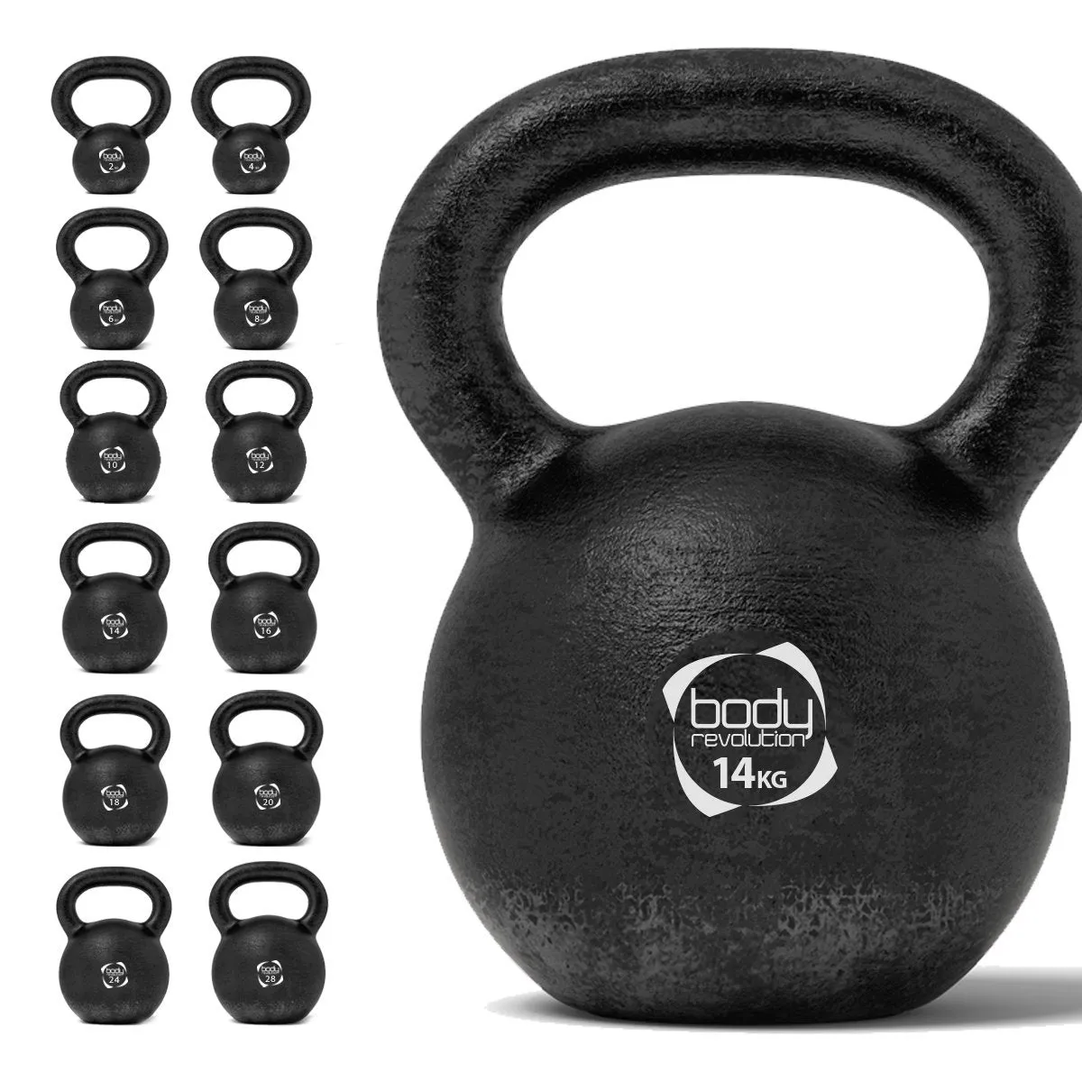 Body Revolution Cast Iron Kettlebells 2 kg - 28 kg