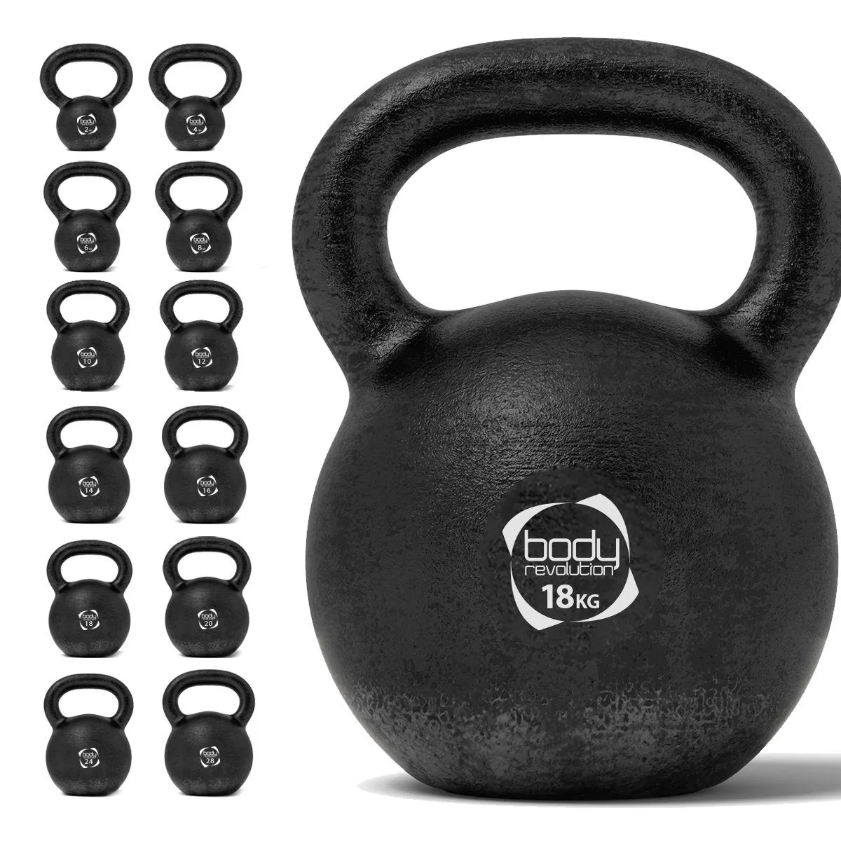 Body Revolution Cast Iron Kettlebells 2 kg - 28 kg