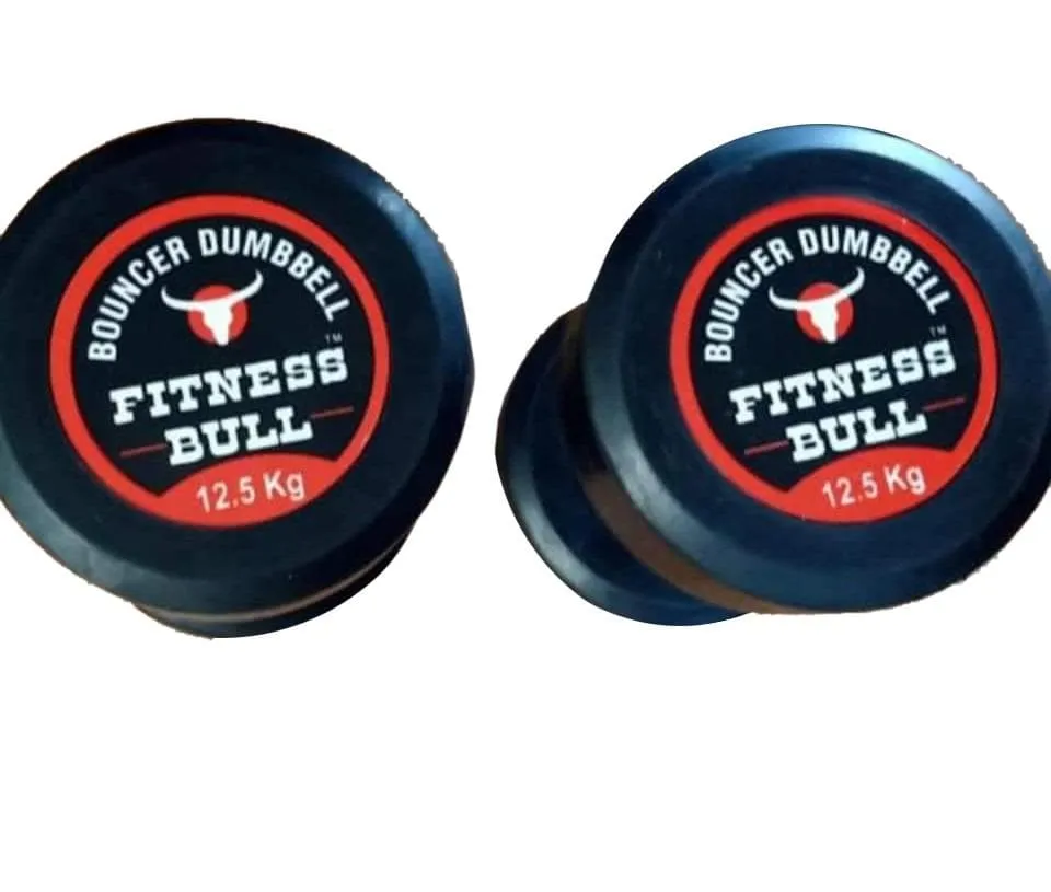 BOUNCER DUMBBELL SET (PACK OF 2) | Rubber Coated Dumbbells - 2.5 Kg to 35 Kg
