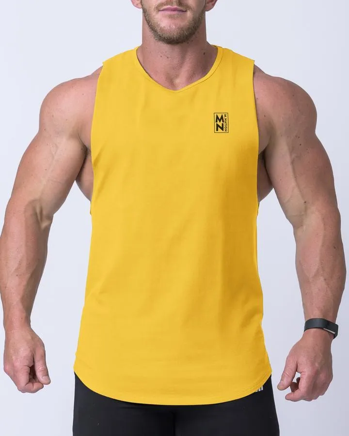 Box Logo Drop Tank - Mango / Black