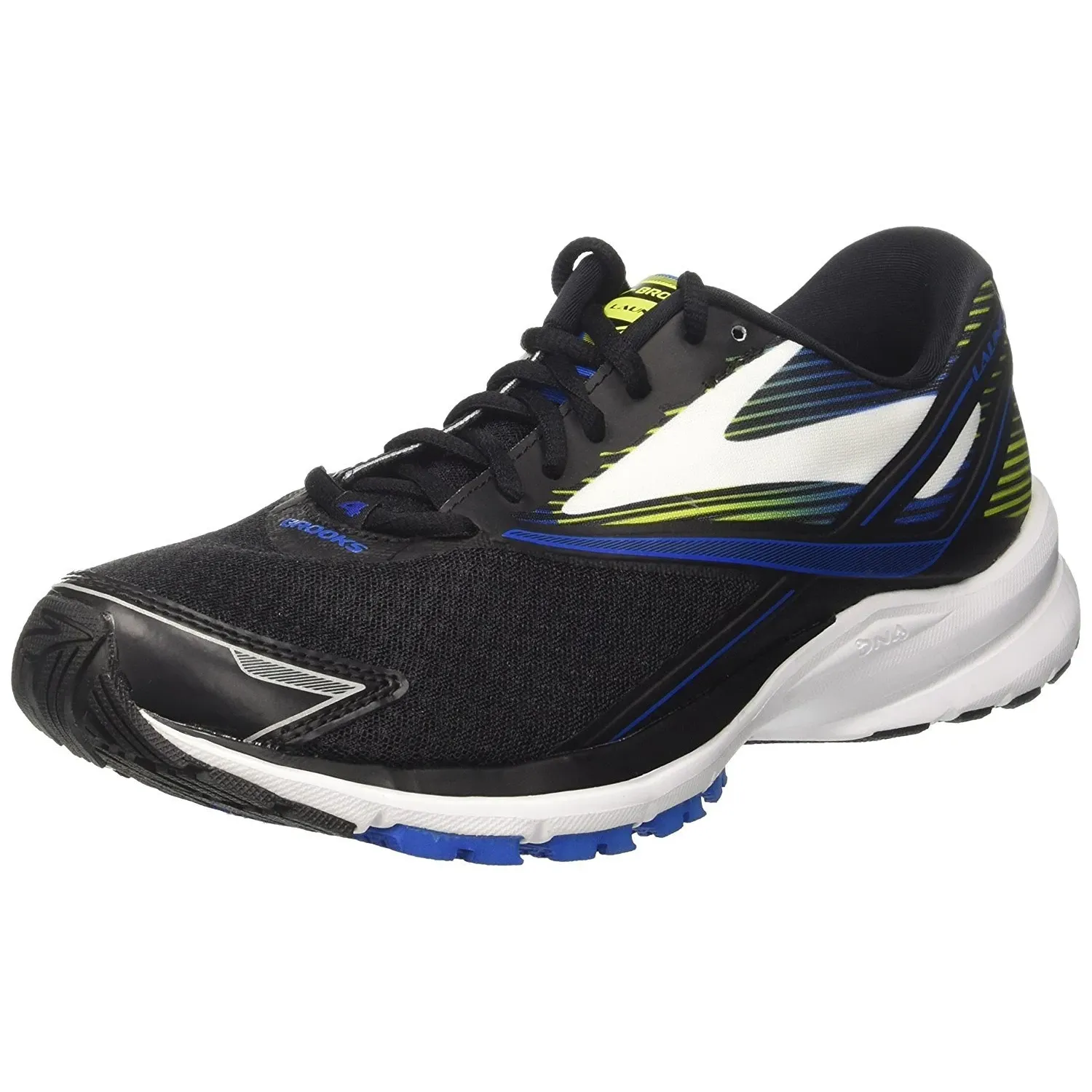 Brooks Launch 4 (Mens) - Black/Lapis Blue/Lime Popsicle
