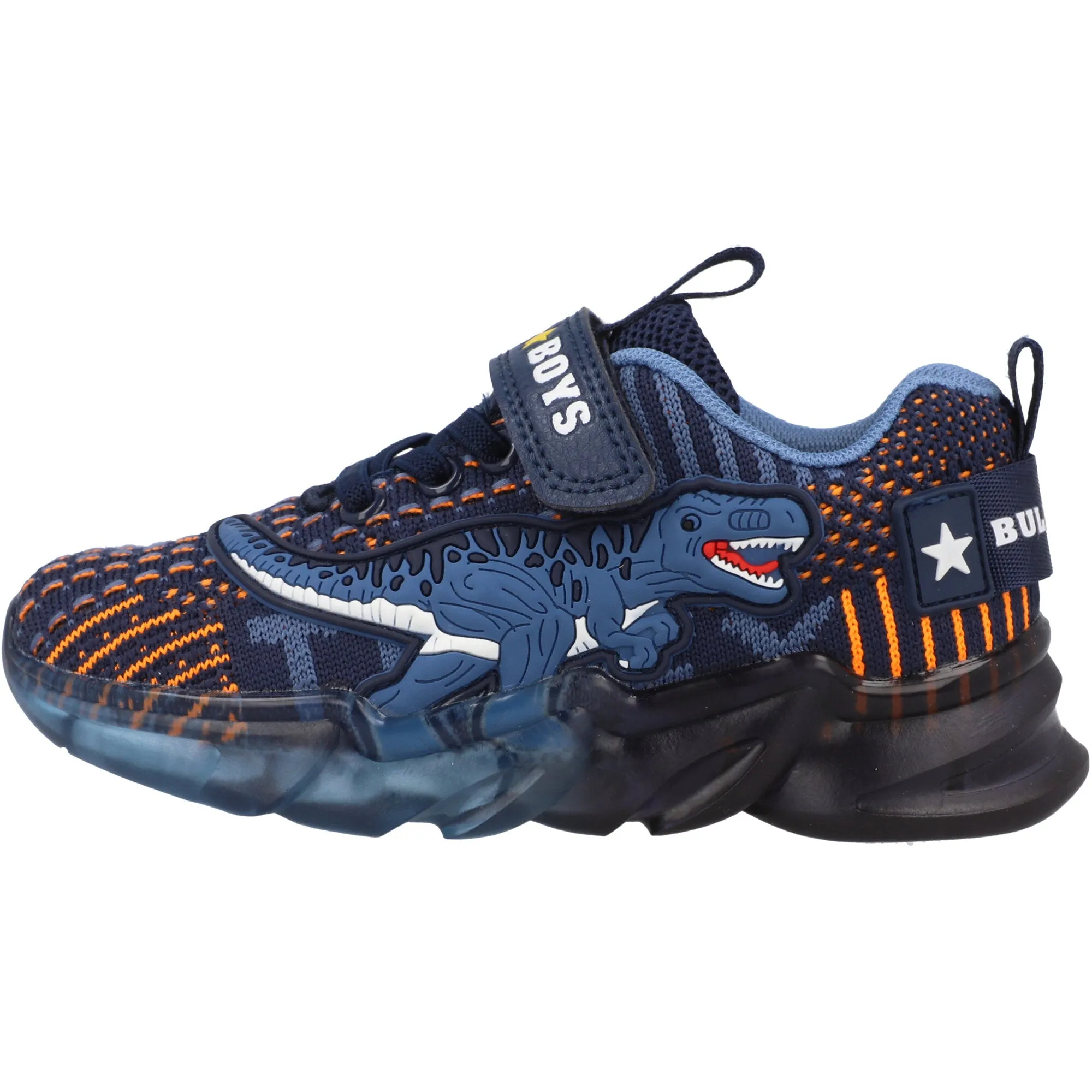 Bull Boys T-Rex Blue Kids Trainers