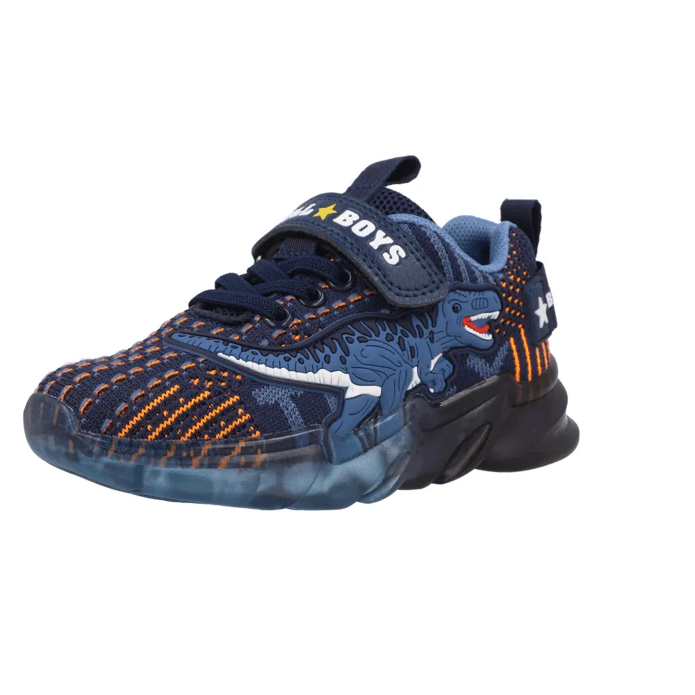 Bull Boys T-Rex Blue Kids Trainers