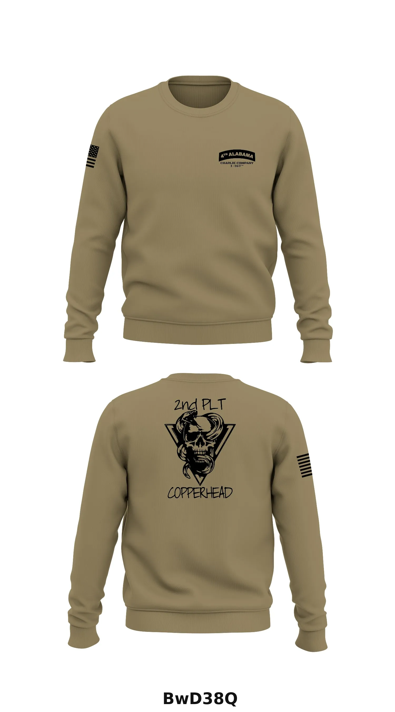 C Co 1-167th Store 1 Core Men's Crewneck Performance Sweatshirt - BwD38Q
