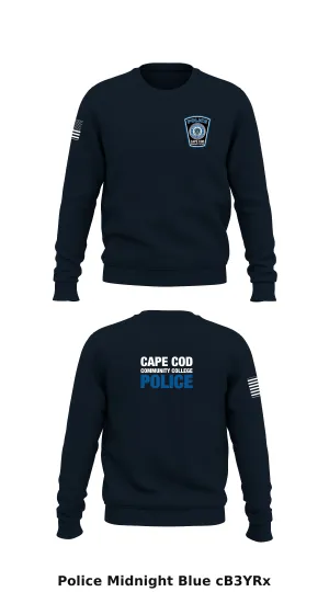 Cape Cod Community College Police Department Store 1 Core Men's Crewneck Performance Sweatshirt - cB3YRx