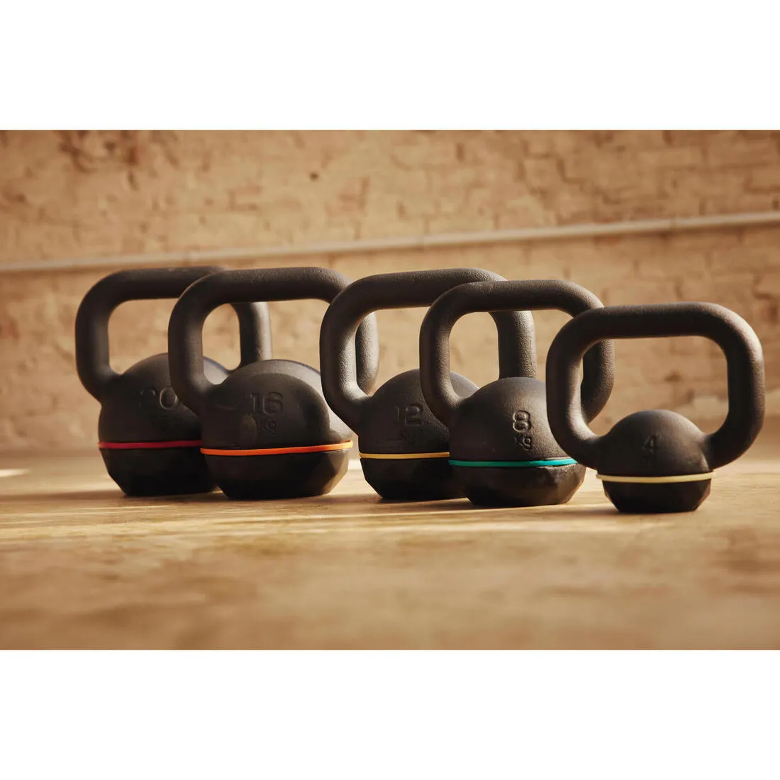 Cast Iron Kettlebell with Rubber Base 12 kg
