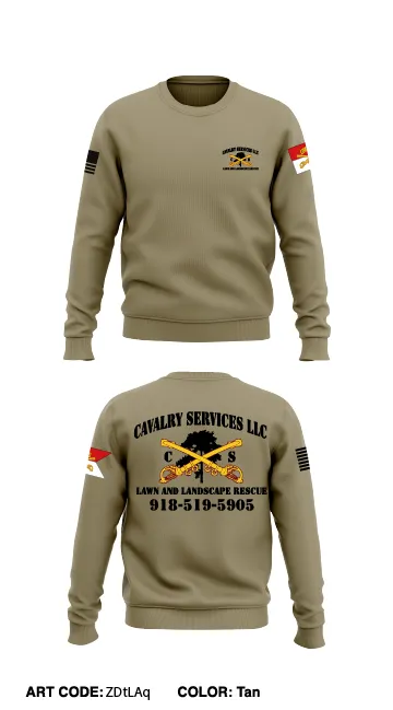Cavalry Services Store 1 Core Men's Crewneck Performance Sweatshirt - ZDtLAq