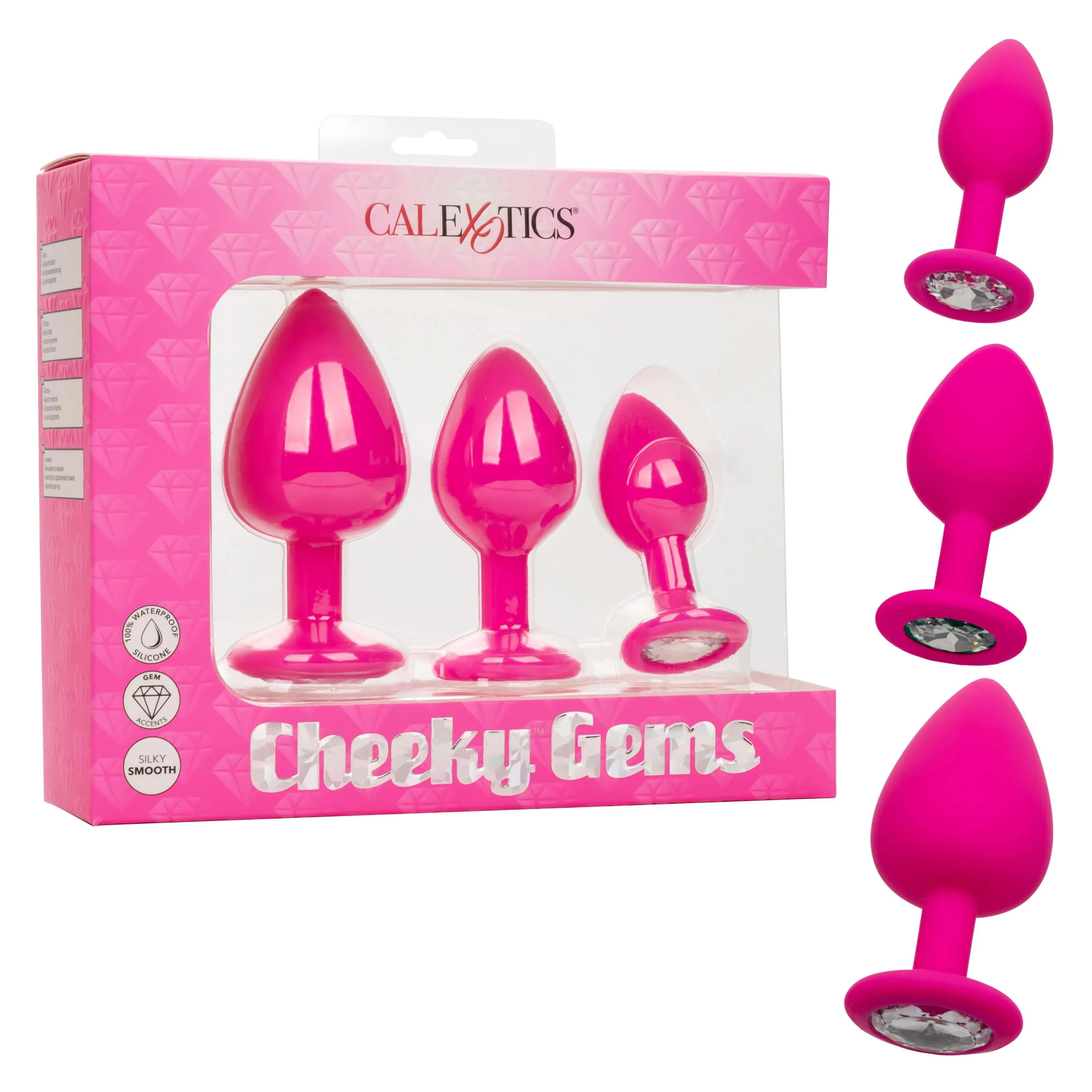 Cheeky Gems Anal Plugs - Pink