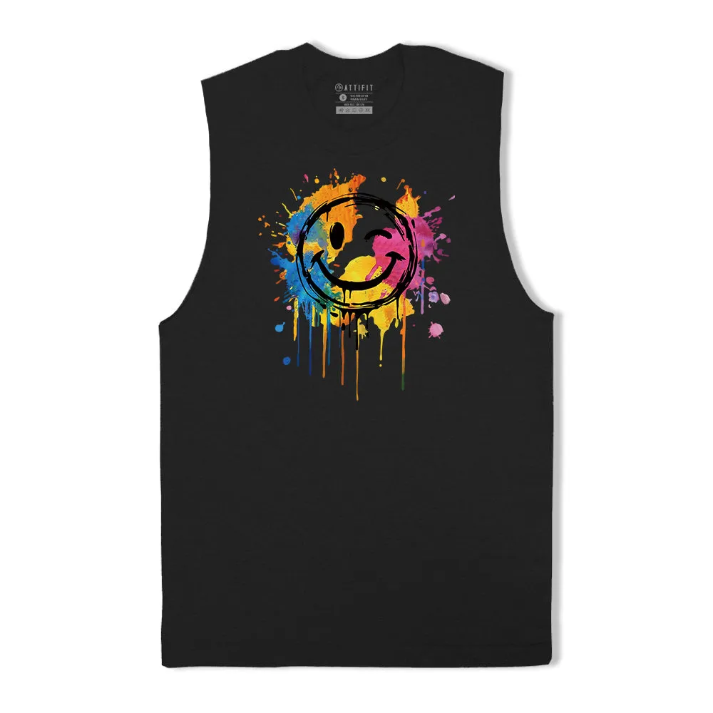 Colorful Smiley Face Tank