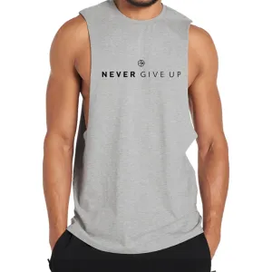 Cotton Never Give Up Men's Tank Top