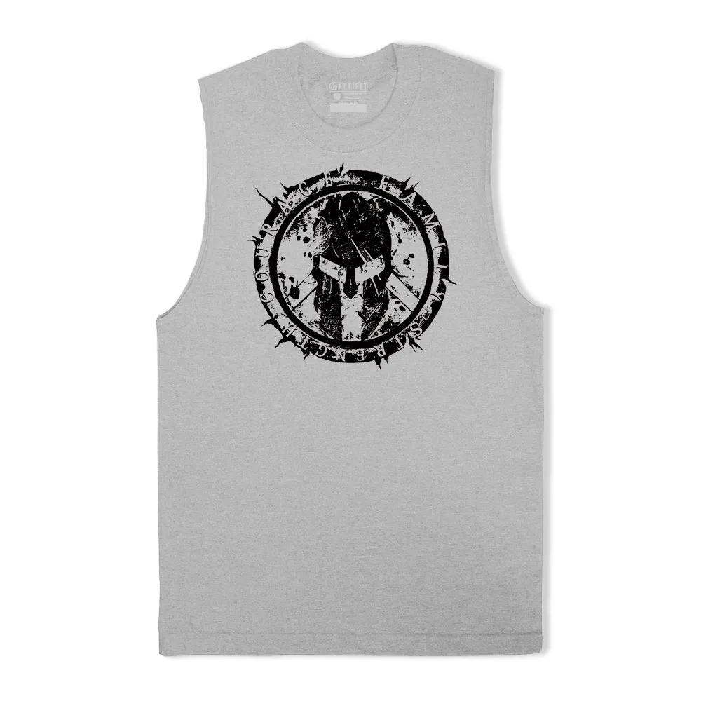 Cotton Spartan Shield Graphic Tank Top