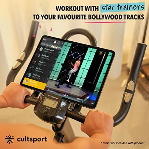 Cultsport smartcross b1 Bluetooth Enabled Elliptical Cross Trainer, Max Weight: 120kg, Free at Home Installation, Trainer Led Sessions by Cultsport