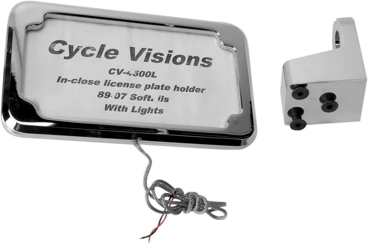 Cycle Visions CV-4606BL In Close Vertical License Plate Holder without Plate Light - Black