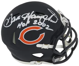 Dan Hampton Signed Chicago Bears Riddell Speed Mini Helmet w/HOF 2002 - (SS COA)