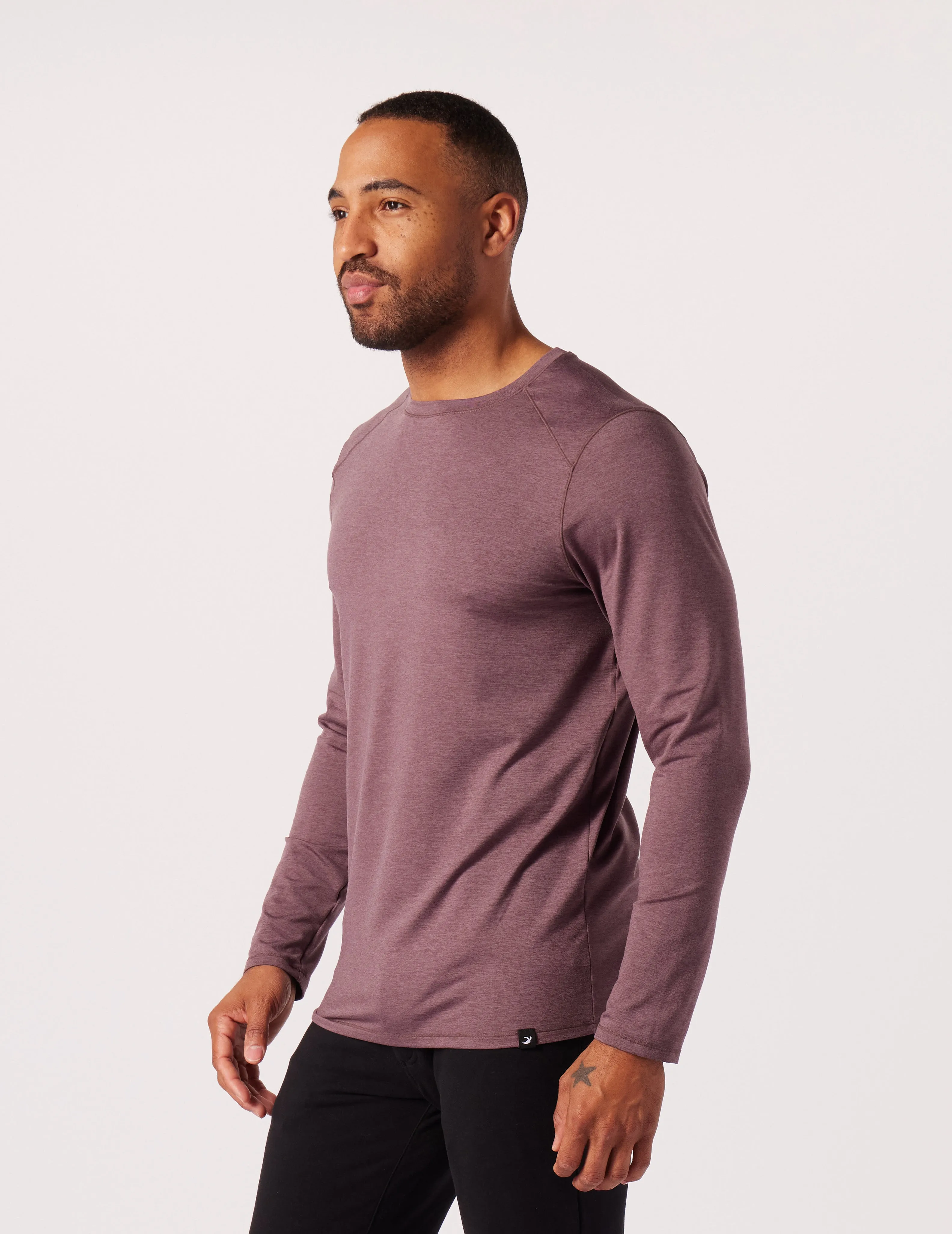 Dash Crew Neck: Berry Wine Marble