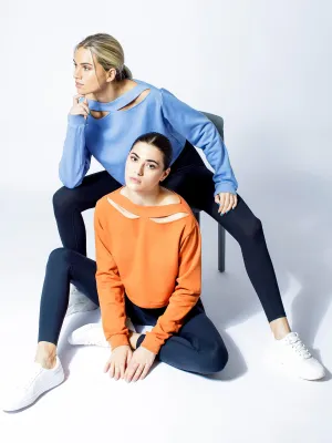DETACHED COLLAR SWEATSHIRT