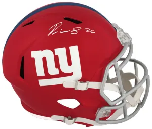Devin Singletary Signed Giants FLASH Riddell Full Size Rep Helmet (SCHWARTZ COA)