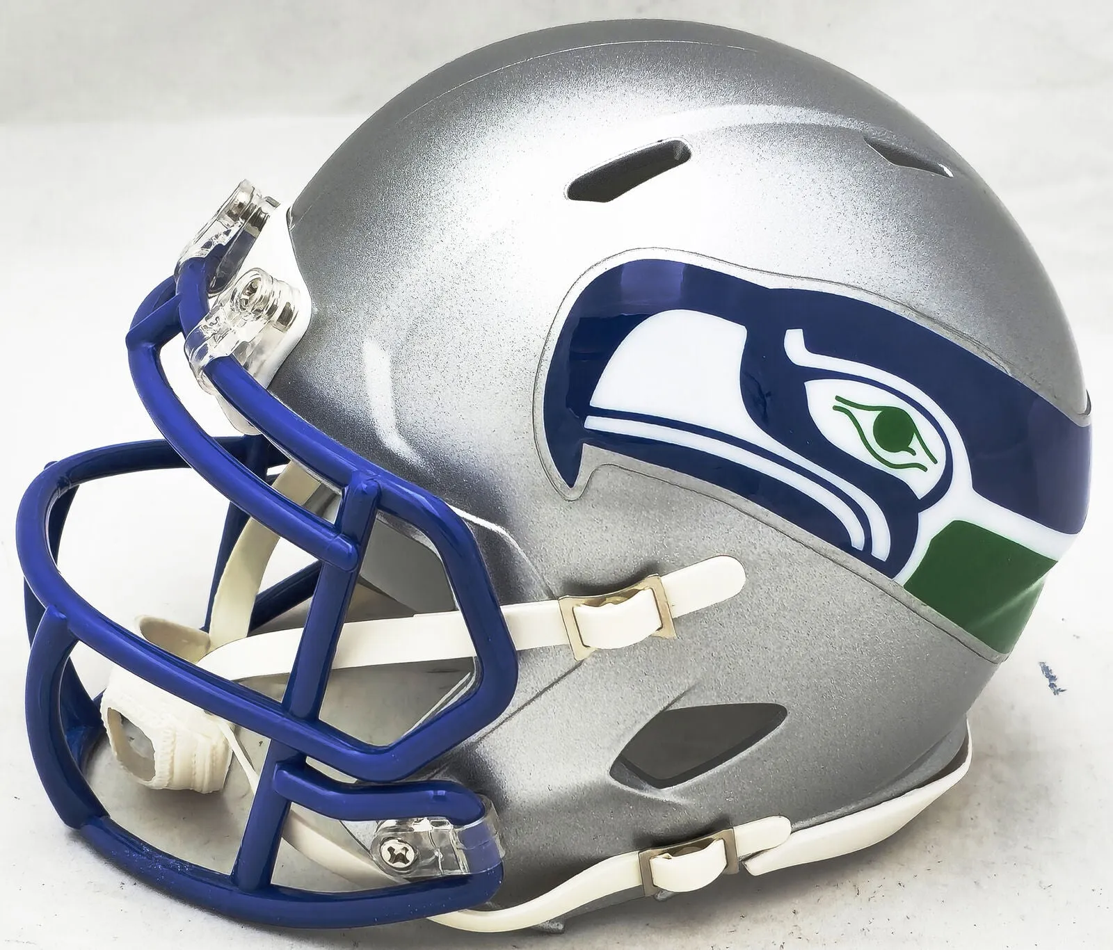 DEVON WITHERSPOON AUTOGRAPHED SEAHAWKS SILVER THROWBACK MINI HELMET MCS 221344
